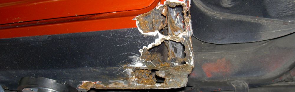 Rost und Auto braucht Carrosserie Arbeiten